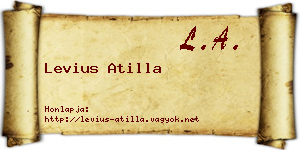 Levius Atilla névjegykártya
